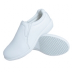 Women's White Slip On Nursing Shoe - slip resistant